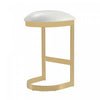 Aura Modern Metal Upholstered Barstool in White - Set of 3 Bar Stool | Tabouret de bar moderne en metal et tissu Aura, blanc - Lot de 3