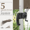 Costway 10 FT Patio Cantilever Umbrella Outdoor Aluminum Hanging Offset Umbrella w/ 360° Rotation Brown