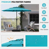 Costway 10 ft 3-tier Vented Patio Umbrella Large Market Table Umbrella Outdoor Sun Shade Turquoise