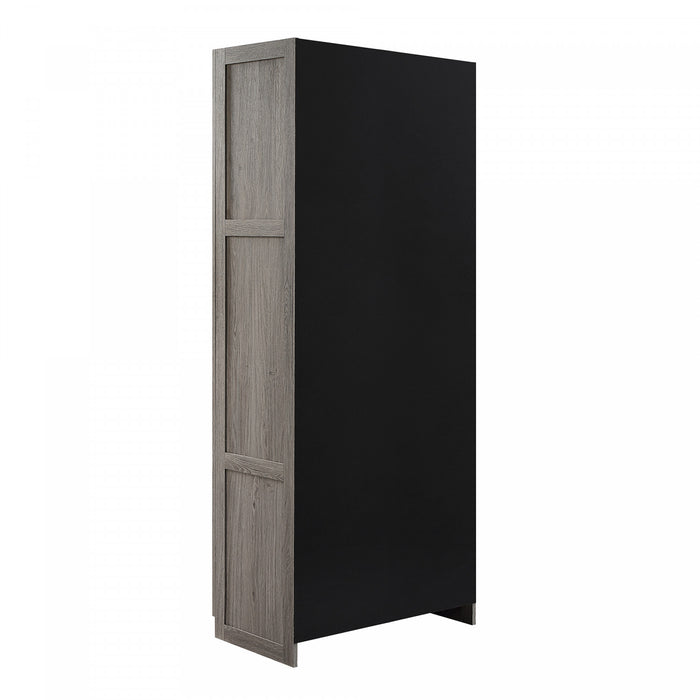 Cornelia Modern 30\" Storage Cabinet in Gray (4-Shelf) - Set of 2 Bookcase