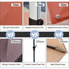 Costway 10Ft Square Patio Offset Cantilever Umbrella 360 Degree Tilt Aluminum Brick Red