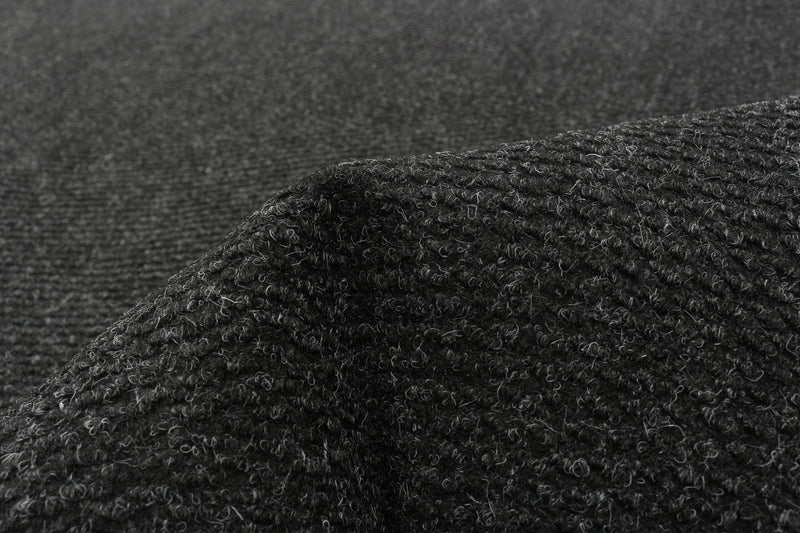 Modern 4'0\" x 6'0\" Hobnail indoor/outdoor Rug mat in Black Outdoor Area Rug