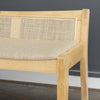 Bauer Fabric Cane Bench - Natural|Banc Bauer en tissu et en cannage - naturel