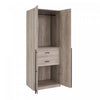 Lee Modern 2-Piece Wardrobe Closet in Rustic Gray Armoire | Armoire-penderie moderne Lee 2 pieces en gris rustique