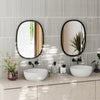Umbra Hub Oval 24" x 18" Wall Mirror - Black|Miroir mural ovale Hub de Umbra de 24 po x 18 po - noir