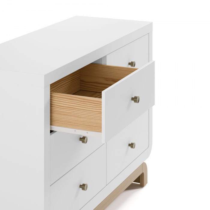 Storkcraft Santorini 6 Drawer Dresser - White/Driftwood