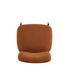 Coco Modern Boucle Lounge Chair with Solid Wood Frame, Orange | Coco Fauteuil de Salon Moderne en Bouclette avec Cadre en Bois Massif, Orange
