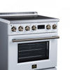 Forno Torino 30 Inch White Induction Range, 4.32 cu.ft - FFSIN0936-30WHT Electric Range | Cuisiniere a induction Torino 30 pouces blanche, 4,32 pi³ - FFSIN0936-30WHT