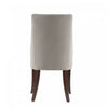 Connie Modern Wood Vegan Leather and Velvet Dining Chair in Light Gray - Set of 2 | Chaise de salle a manger moderne Connie en bois, cuir vegetalien et velours, gris clair - Lot de 2