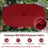 Costway 13 FT Large Patio Umbrella with LED Solar Lights Crank Handle 12 Heavy-Duty Ribs Wine
