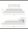 Kanso Low Platform Bed Set King Bed | Kanso Lit a Plateforme Basse avec Tete de Lit