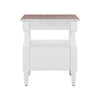 Aspen Nightstand Set of 2 with Drawers and Open Shelves, Milk White | Aspen Lot de 2 Tables de Nuit avec Tiroirs et Etageres Ouvertes, Blanc Lait