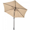 Costway 9Ft Outdoor Market Patio Table Umbrella Push Button Tilt Crank Lift Beige