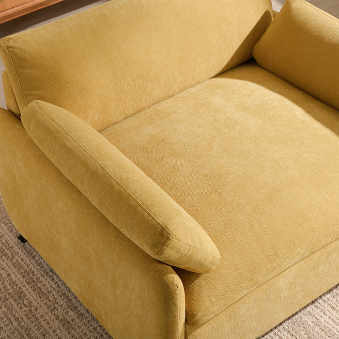 Olivia Oversized Accent Chair with Pillows,Yellow
