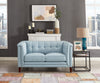 Hydeline Bodie Leather Loveseat - Spa Blue|Causeuse Bodie de Hydeline en cuir - bleu spa