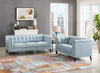 Hydeline Bodie Leather Loveseat - Spa Blue|Causeuse Bodie de Hydeline en cuir - bleu spa