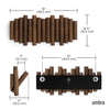 Umbra Picket Rail Wall Hooks - Aged Walnut|Crochets muraux Picket Rail de Umbra - noyer vieilli