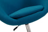 Hopper Modern Upholstered Swivel Lounge Chair in Blue - Set of 2 Accent Chair | Fauteuil lounge pivotant moderne Hopper en tissu bleu - Lot de 2