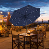 Costway 9 FT Patio Solar Umbrella LED Patio Market Steel Tilt with Crank Outdoor Navy