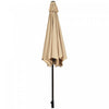 Costway 9Ft Outdoor Market Patio Table Umbrella Push Button Tilt Crank Lift Beige