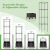 Costway 1 Pcs 67" Planter Raised Garden Bed With Planter Box &trellis Adjustable Height