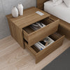Nordika James Nightstand With 2-Drawers - Brown Oak|Table de nuit James Nordika à 2 tiroirs - chêne brun
