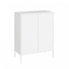 Amelia Modern 32" Metal Accent Cabinet in White | Armoire d’appoint moderne Amelia 32" en metal blanc