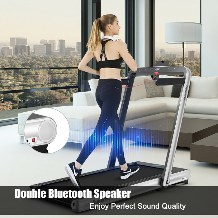 Superfit 4.75hp 2 In 1 Folding Treadmill W/remote App Control