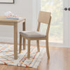 Jorissen Grey Linen-Look Fabric Dining Chair - Set of 2|Chaise de salle à manger Jorissen en tissu d’apparence lin gris - ensemble de 2
