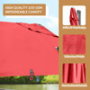 Costway 10x10 ft Patio Offset Cantilever Umbrella Aluminum 360° Rotation Tilt Orange