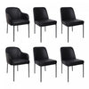 Loft Contemporary Vegan Leather Metal Side Chair in Black - Set of 2 | Chaise laterale contemporaine Loft en cuir vegetalien et metal noir - Lot de 2