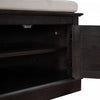 Daniel Solid Wood Storage Bench With 4-door Shoe Cabinet With Adjustable Shelves - Espresso | Daniel Banc De Rangement En Bois Massif Avec Armoire A Chaussures A 4 Portes Et Etageres Reglables, Finition Espresso