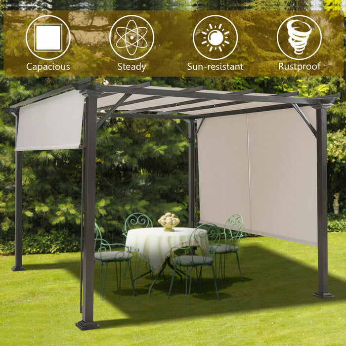 10' X 10' Pergola Kit Metal Frame Gazebo &canopy Cover Patio Furniture Shelter