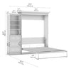 Bestar Versatile Queen Murphy Bed and Closet Organizer with Drawers (92 W) - White|Grand lit escamotable Versatile de Bestar de 92 po (L) avec organisateur de garde-robe et tiroirs - blanc