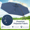 Costway 10FT Patio Offset Hanging Umbrella Easy Tilt Adjustment 8 Ribs Backyard Blue