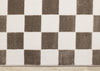 Leopold Checkered Brown White Geometric Area Rug - 6'7" x 9'6"|Carpette géométrique Leopold brune et blanche à motif de carreaux - 6 pi 7 po x 9 pi 6 po