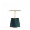 Anderson Modern Metal Top Upholstered End Table in Green - Set of 2 | Table d’appoint moderne Anderson a plateau en metal et revetement en tissu vert – Lot de 2