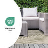 Jackson Taupe White Elegant Border Outdoor Rug, 6'7" x 9'6" Outdoor Area Rug | Tapis d'exterieur Jackson Taupe Blanc a bordure elegante, 6'7" x 9'6"
