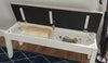 Jane Fabric Storage Dining Bench - Brown|Banc de salle à manger Jane en tissu avec rangement - brun