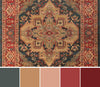 Lux Traditional 7'10" x 9'10" Area Rug in Blue Indoor Area Rug | Tapis Traditionnel Lux 7'10" x 9'10" en Bleu