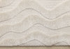 Lincoln Modern Luxurious Plush White Curves Area Rug - 7'10" x 11'2"|Carpette moderne, luxueuse et moelleuse Lincoln blanche à motif de courbes - 7 pi 10 po x 11 pi 2 po