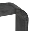 Cedar 52 Inch Wood Console Table with Curved Edge and Distressed Finish, Black | Cedar Table Console en Bois 52 po avec Bord Courbe et Finition Vieillie, Noir