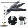 Costway 11' Patio Cantilever Offset Umbrella 360° Rotation Aluminum Tilt Grey