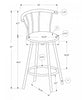 Barstool Set Of 2 Swivel Bar-Height Grey Metal Black Leather-Look Contemporary Modern|Ensemble de 2 tabourets bar pivotants de hauteur bar de style moderne contemporain avec métal gris et apparence cuir noir