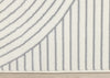 Forte White Grey Curved Arches Indoor Area Rug - 4'7" x 6'7"|Carpette Forte blanche et grise à motif d’arches courbées pour l’intérieur - 4 pi 7 po x 6 pi 7 po