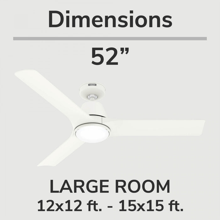 Aeronaut Ceiling Fan with Light Fixture - White