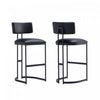 Juno Contemporary Modern Metal Barstool in Black | Tabouret de bar moderne contemporain Juno en metal noir