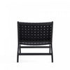 Maintenon Industry Chic Wood Vegan Leather Accent Chair in Black - Set of 2 | Fauteuil d’appoint Maintenon Industry Chic en bois et cuir vegetalien noir – Lot de 2