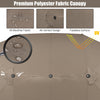 Costway 15FT Patio Double-Sided Umbrella Crank Outdoor Garden Market Sun Shade Coffee