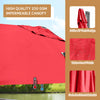 Costway 10x10 ft Patio Offset Cantilever Umbrella Aluminum 360° Rotation Tilt Wine